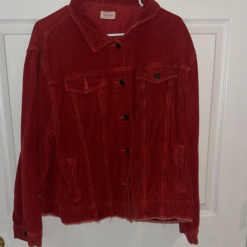 Universal Thread Women's Red Jean Jacket